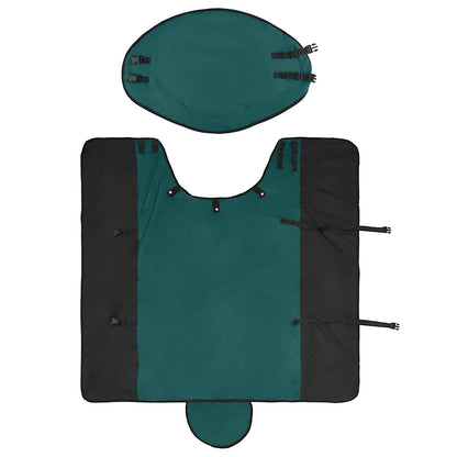 Coperta per cavalli, verde scuro e nero, 95 cm, poliestere