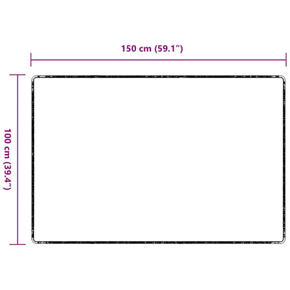 Teppichläufer Anthrazit 100 x 150 cm 100% Polypropylen