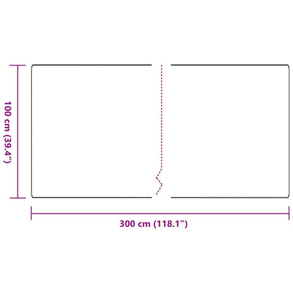 Teppichläufer Anthrazit 100 x 300 cm 100% Polypropylen