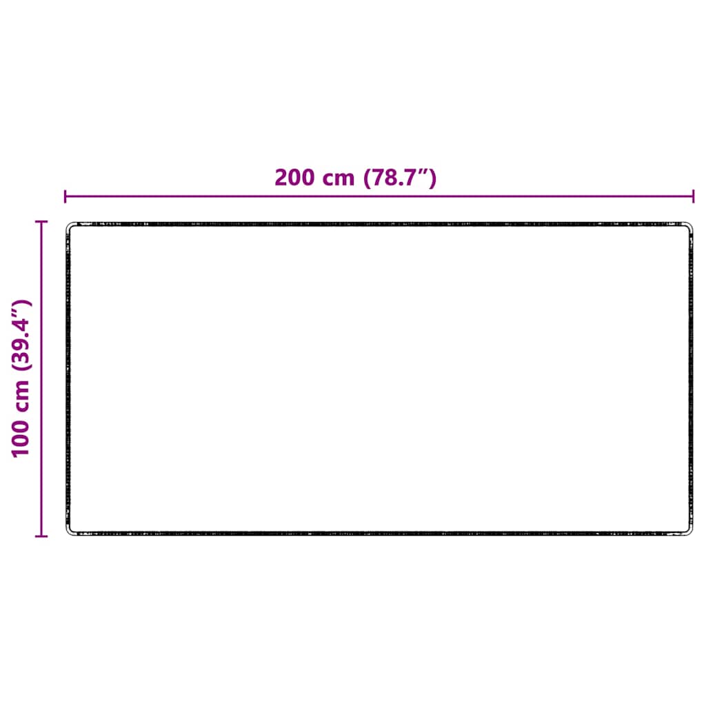 Teppichläufer Hellgrau 100 x 200 cm 100% Polypropylen