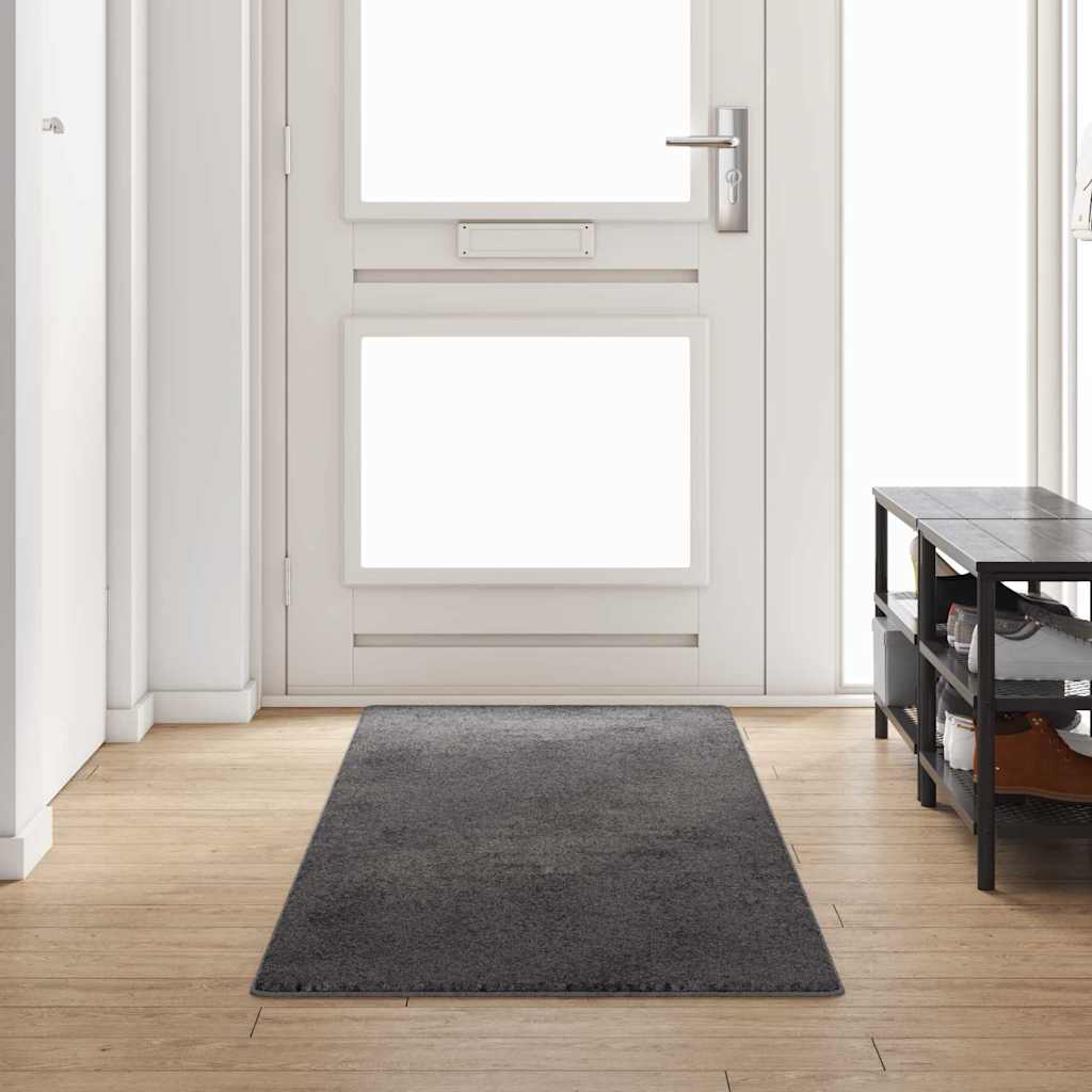 Teppichläufer Grau 80 x 300 cm 100% Polypropylen Tuft