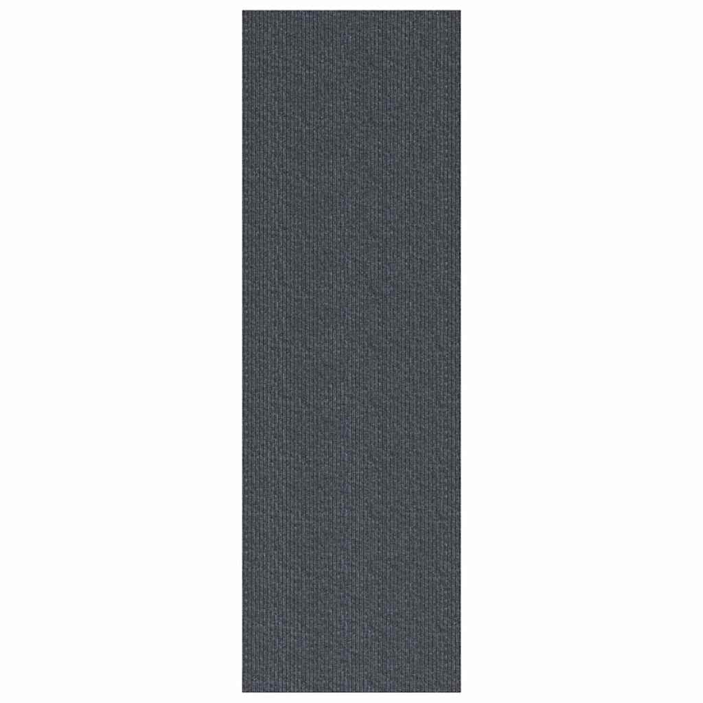 Teppichläufer Grau 80 x 500 cm Stoff