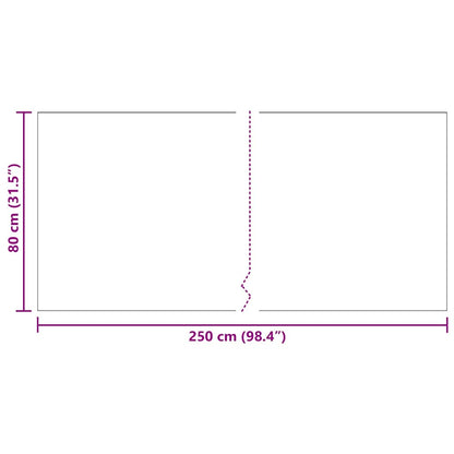 Teppichläufer Anthrazit 80 x 250 cm Stoff