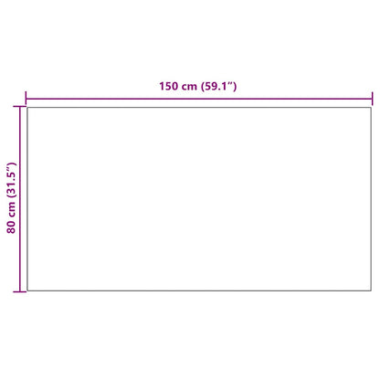 Teppichläufer Hellgrau 80 x 150 cm Stoff