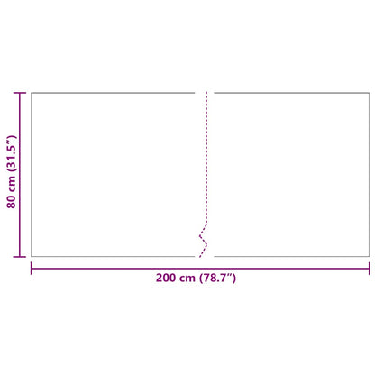 Teppichläufer Hellgrau 80 x 200 cm Stoff