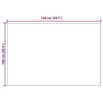Teppichläufer Hellgrau 100 x 150 cm Stoff