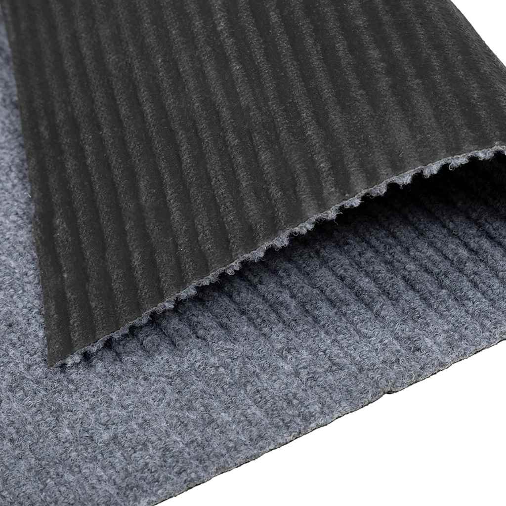 Teppichläufer Hellgrau 100 x 250 cm Stoff