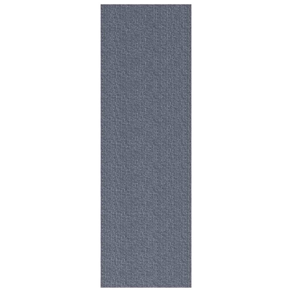 Teppichläufer Hellgrau 100 x 300 cm Stoff