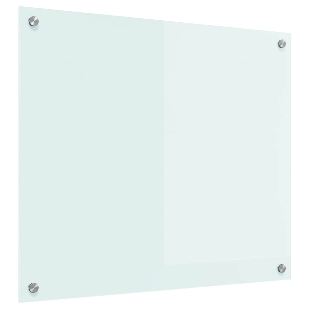 Küchenrückwand Weiß 70 x 60 cm Gehärtetes Glas