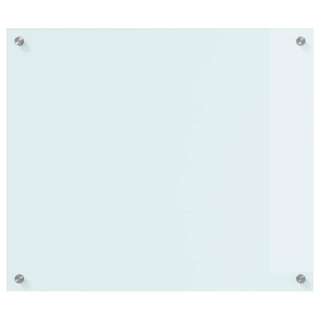 Küchenrückwand Weiß 70 x 60 cm Gehärtetes Glas