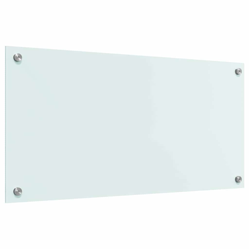 Küchenrückwand Weiß 80 x 40 cm Gehärtetes Glas