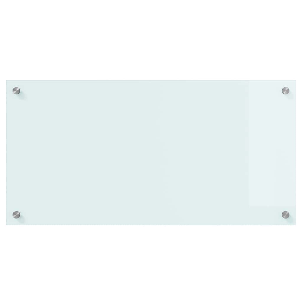 Küchenrückwand Weiß 80 x 40 cm Gehärtetes Glas