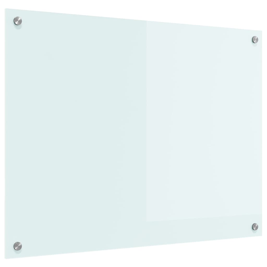 Küchenrückwand Weiß 80 x 60 cm Gehärtetes Glas