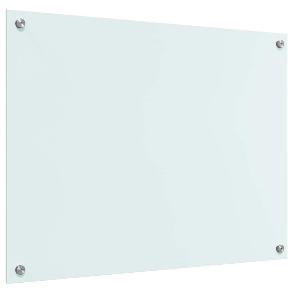 Küchenrückwand Weiß 80 x 60 cm Gehärtetes Glas