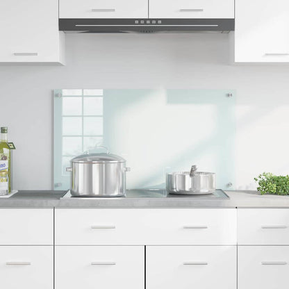 Küchenrückwand Weiß 90 x 50 cm Gehärtetes Glas