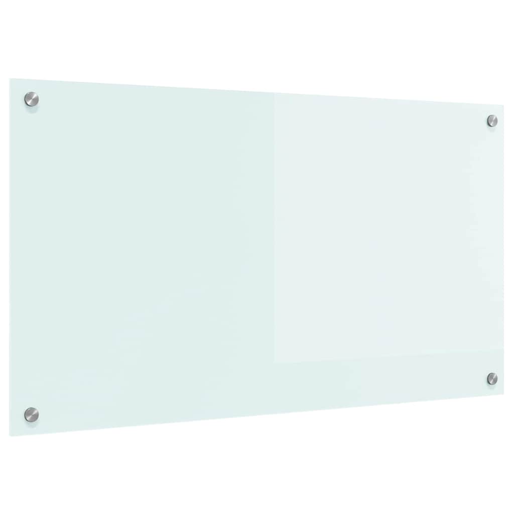 Küchenrückwand Weiß 90 x 50 cm Gehärtetes Glas
