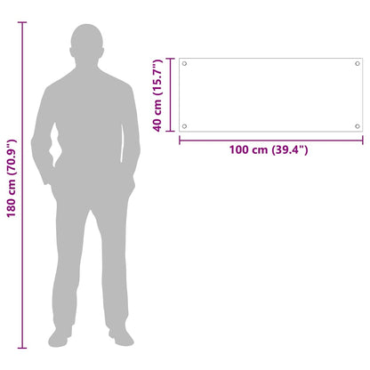 Küchenrückwand Weiß 100 x 40 cm Gehärtetes Glas