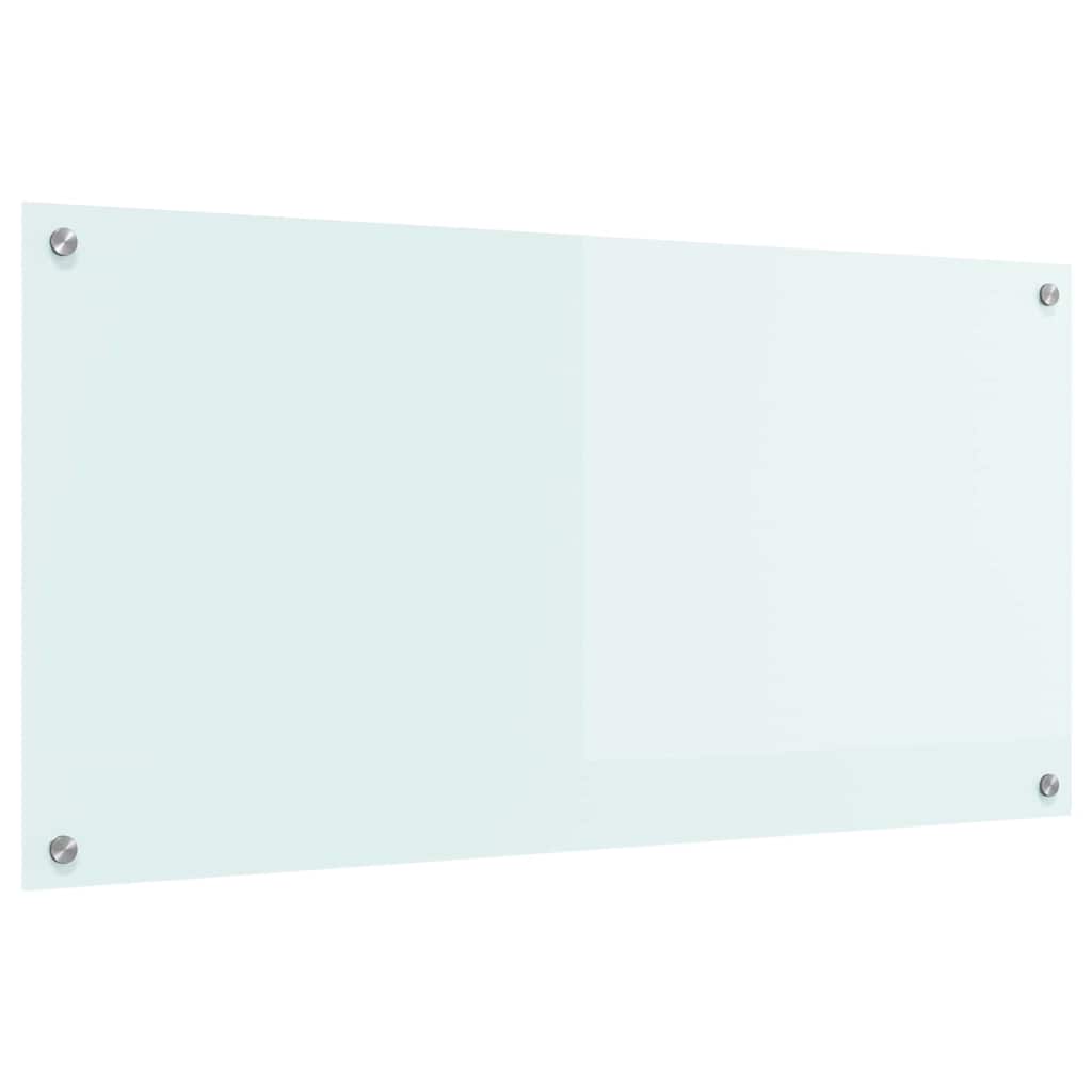 Küchenrückwand Weiß 100 x 50 cm Gehärtetes Glas
