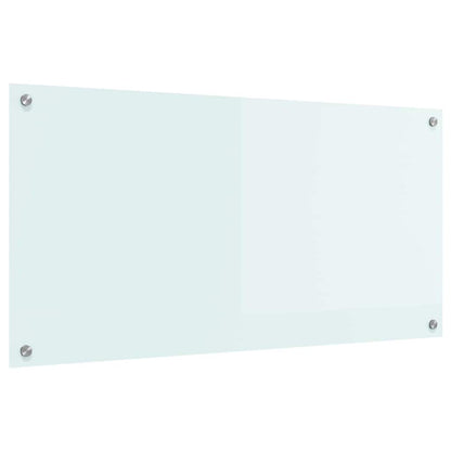 Küchenrückwand Weiß 100 x 50 cm Gehärtetes Glas