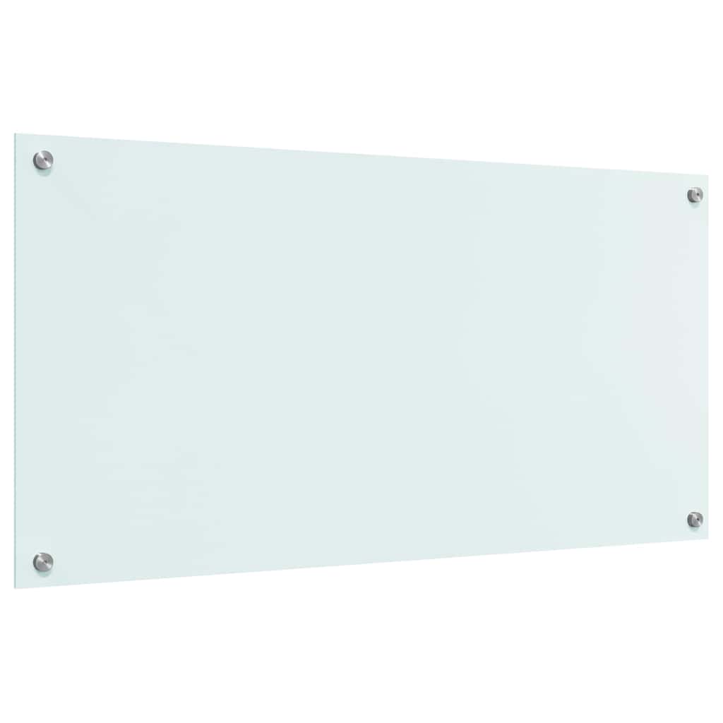 Küchenrückwand Weiß 100 x 50 cm Gehärtetes Glas