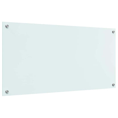 Küchenrückwand Weiß 100 x 50 cm Gehärtetes Glas