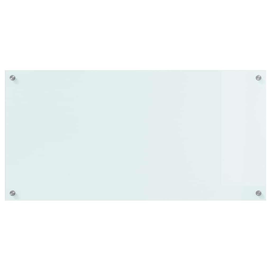 Küchenrückwand Weiß 100 x 50 cm Gehärtetes Glas