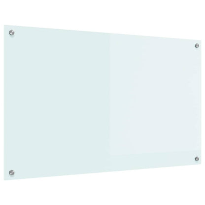 Küchenrückwand Weiß 100 x 60 cm Gehärtetes Glas