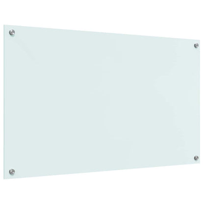 Küchenrückwand Weiß 100 x 60 cm Gehärtetes Glas