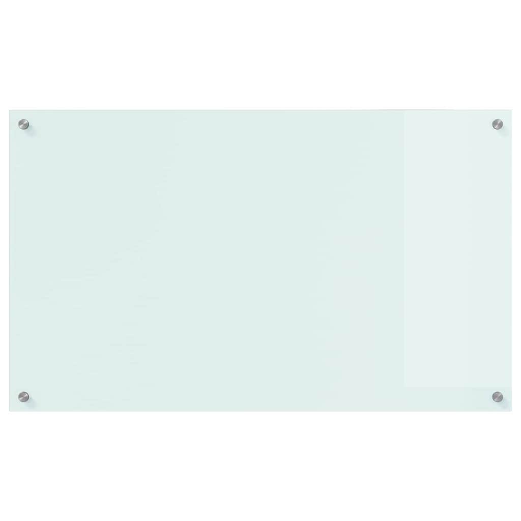 Küchenrückwand Weiß 100 x 60 cm Gehärtetes Glas