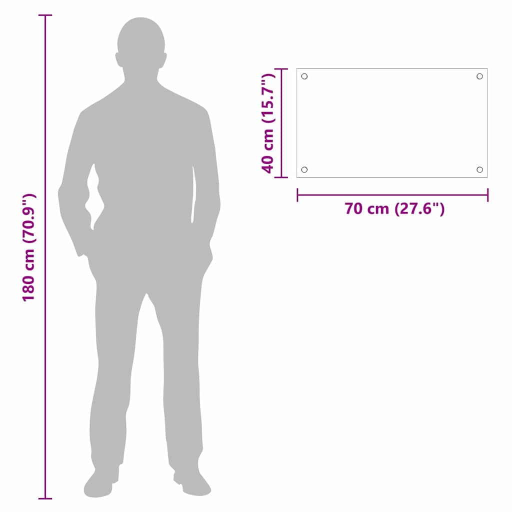 Küchenrückwand Transparent 70 x 40 cm Gehärtetes Glas