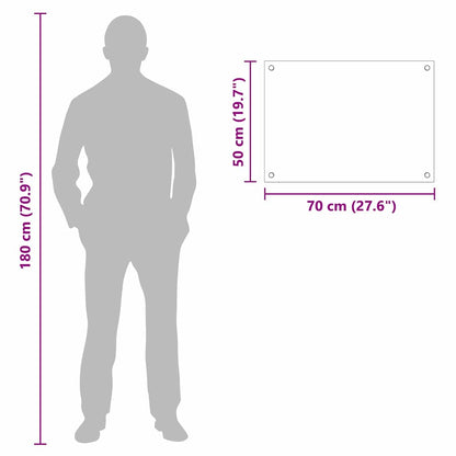 Küchenrückwand Transparent 70 x 50 cm Gehärtetes Glas