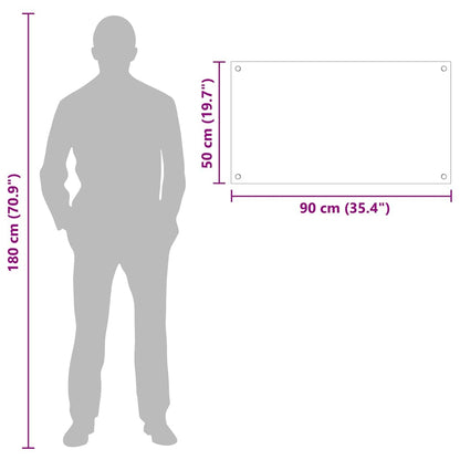 Küchenrückwand Transparent 90 x 50 cm Gehärtetes Glas