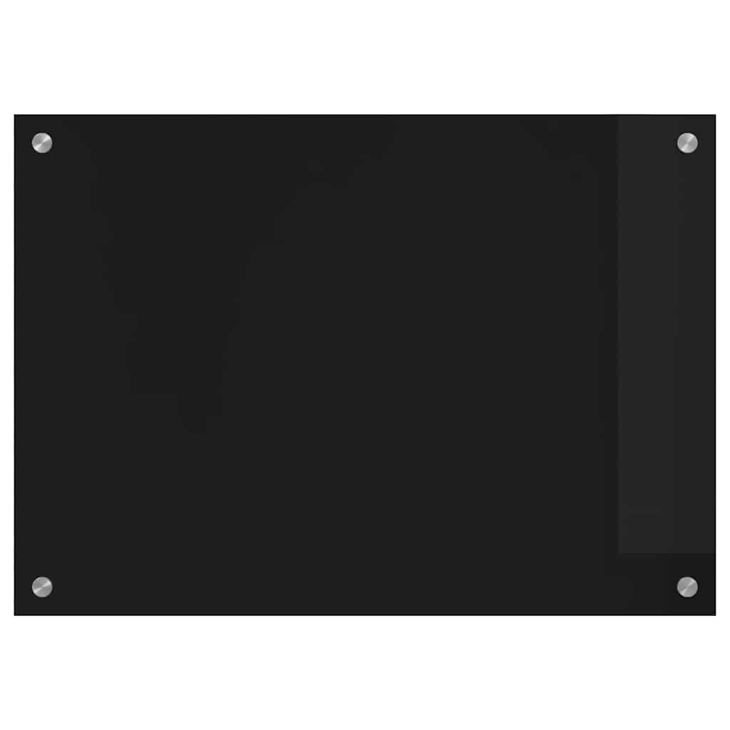 Küchenrückwand Schwarz 70 x 50 cm Gehärtetes Glas