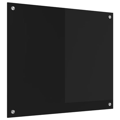 Küchenrückwand Schwarz 70 x 60 cm Gehärtetes Glas