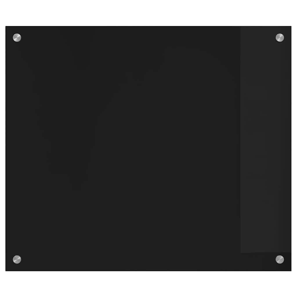 Küchenrückwand Schwarz 70 x 60 cm Gehärtetes Glas