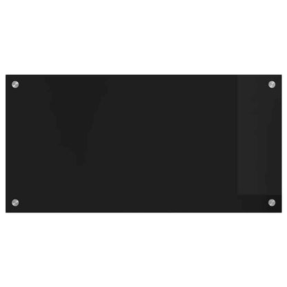 Küchenrückwand Schwarz 80 x 40 cm Gehärtetes Glas