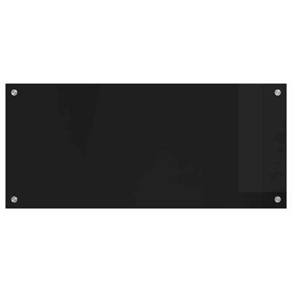 Küchenrückwand Schwarz 90 x 40 cm Gehärtetes Glas