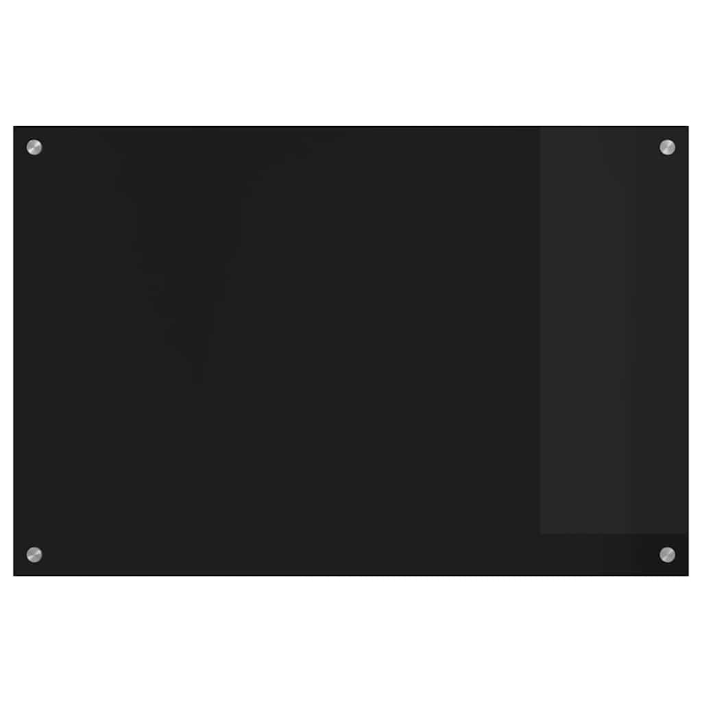 Küchenrückwand Schwarz 90 x 60 cm Gehärtetes Glas