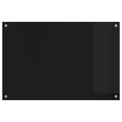 Küchenrückwand Schwarz 90 x 60 cm Gehärtetes Glas