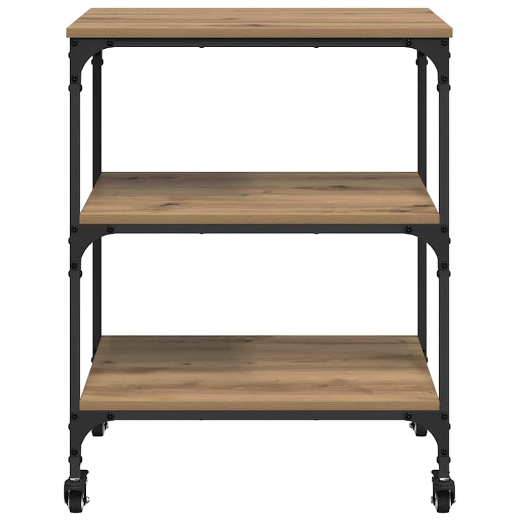 Küchentrolley Artisan-Eiche 60 x 41 x 76 cm Holzwerkstoff