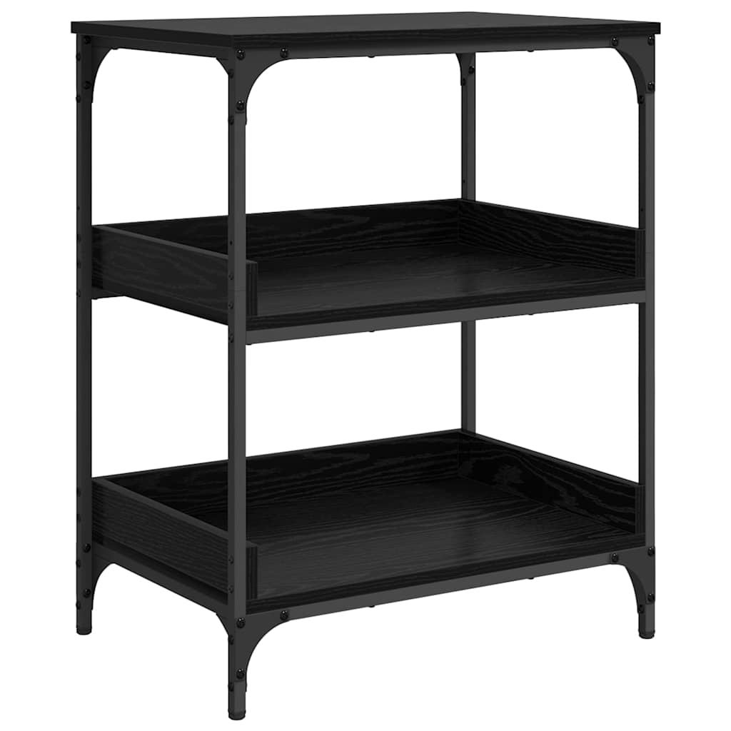 Küchentrolley Schwarz Eichen-Optik 60 x 41 x 80,5 cm