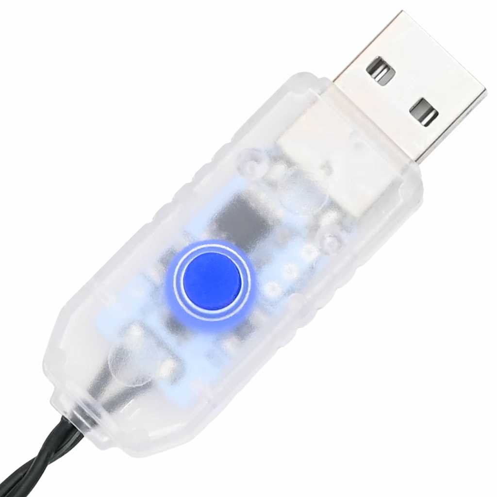 Albero di Natale artificiale con 50 LED, verde, 120 cm, PVC