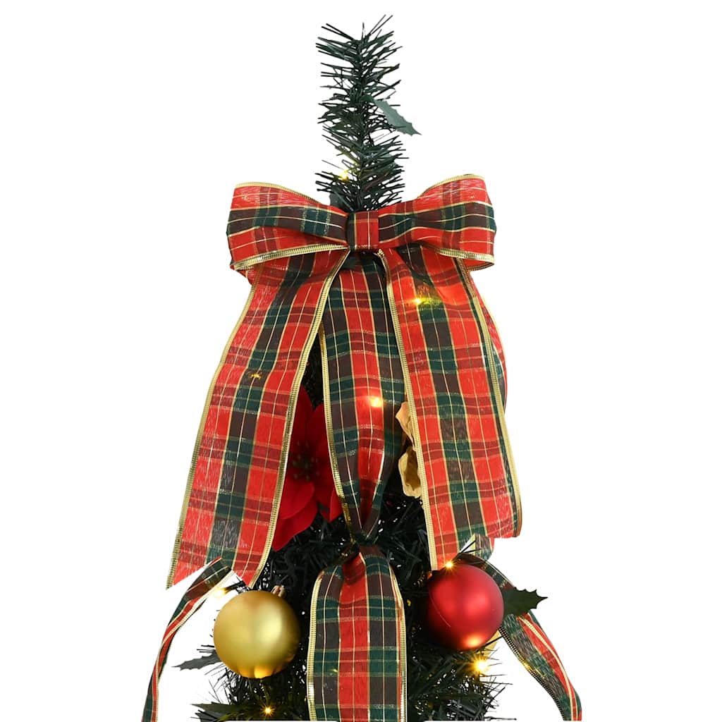 Albero di Natale artificiale con 100 LED, verde, 150 cm, PVC