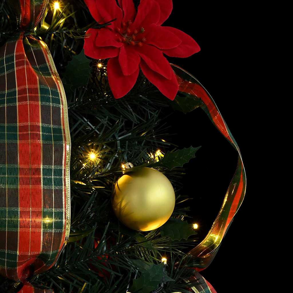 Künstlicher Weihnachtsbaum mit 150 LEDs Grün 180 cm PVC