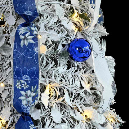 Künstlicher Weihnachtsbaum mit 100 LEDs Weiß 150 cm PVC