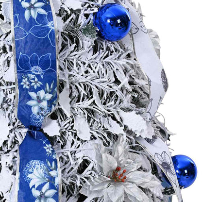 Künstlicher Weihnachtsbaum mit 200 LEDs Weiß 210 cm PVC