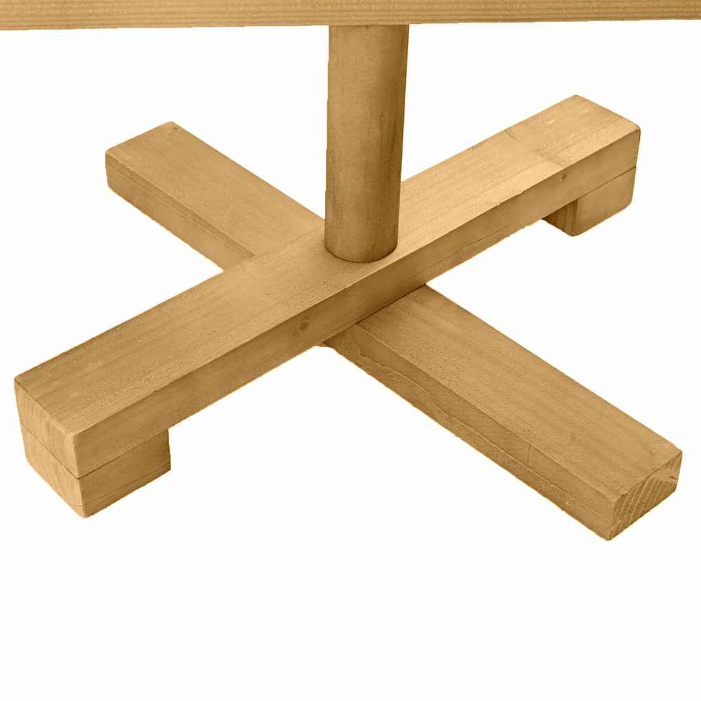 Albero di Natale in legno con supporto, marrone, 60 cm, legno di pino massiccio