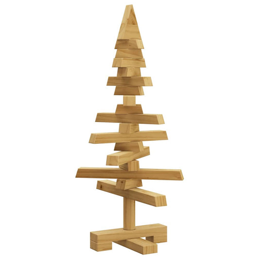 Holz Weihnachtsbaum mit Ständer Braun 60 cm Massivholz Kiefer