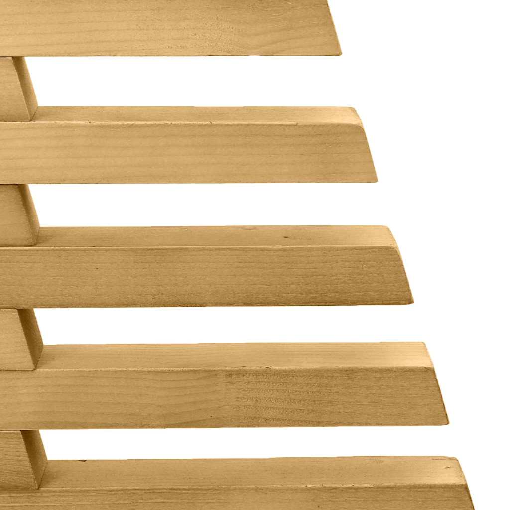 Albero di Natale in legno con supporto, marrone, 90 cm, legno di pino massiccio