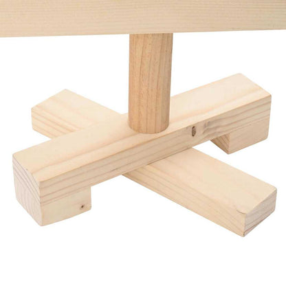 Alberi di Natale con supporto, naturali, 60 cm, legno di pino massiccio